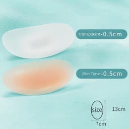 1Pair Naturally Soft Silicone Anti Slip Shoulder Pads Invisible Shoulder Enhancer Push-Up Cushions Reusable Self-Adhesive Unisex