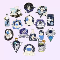 Astronaut Enamel Pins Cartoon Universe Adventure Space Brooches Backpacks Clothes Lapel Bag Pin Badge Jewelry Gift for Friends