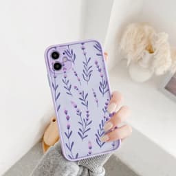 Painted Flower Phone Case For iPhone 15 13 14 12 11 Pro Max Mini 7 8 Plus SE Mini Shockproof Matte Hard Back Cover Shell Fundas