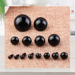 6-18mm Black Plastic Eye For Craft Doll Decoration Accessories Safety Eyes Amigurumi For Toy Animal Eye Doll Toys 50/100pcs