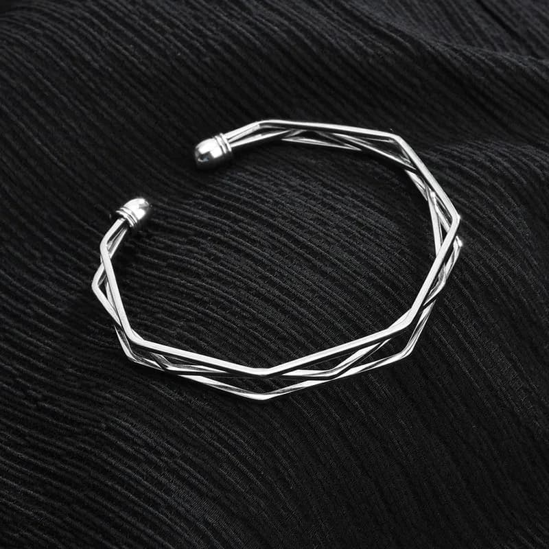 Korean Version Of The Simple Same Style Three-layer Irregular Geometric Bracelet Opening Adjustable Bracelet Jewelry Wholesale