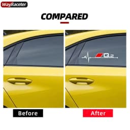 2 Pcs Car Window Sticker Graphics Body Reflective Vinyl Decal For Audi A1 A2 A3 A4 A5 A6 A7 A8 Q2 Q3 Q4 Q5 Q6 Q7 Q8 TT SQ2 S6