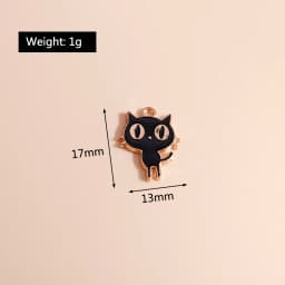 10pcs 13*17mm DIY Enamel Mini Cat Charms for Necklaces Pendants Earrings Cute Animal Charms Handmade Jewelry Making Accessories