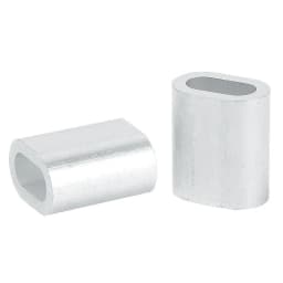 M1.0 M1.2 M1.5 M2 M3 M4 M5 M6 Aluminum Single Wire Rope Ferrule Cable Ties Aluminum Crimping Sleeve Oval Clip Wire Rope Clamp