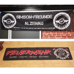 Custom Flag 2x8 FT Flying Banner Printing Any Size in 100D Polyester Fabric with Copper Grommets