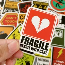 10/30/50PCS Warning Stickers Danger Banning Signs Reminder Waterproof Decal Sticker to Laptop Motorcycle Luggage Phone Snowboard