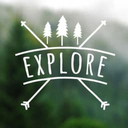 Explore In The Forest Cars Decals Tree Silhouette Vinyl Car Stickers For Computer Laptop Or Car Decoration
