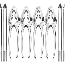 Seafood Tools Set - 10/12Pcs Lobster Crackers and Picks Set, Crab Leg Cracker & Forks Nut Cracker - Kitchen Tools