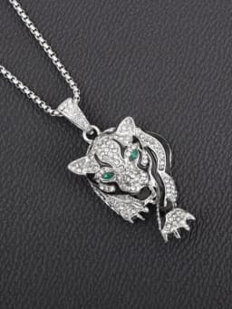 Personality Trend Men Jewelry Gold Plated Tiger Cheetah Animal Pendant Fashion Cool Necklace