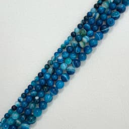 Natural Stone AAAA Quality Blue Sardonyx Agate Round Loose Beads 6 8 10 12MM Pick Size For Jewelry Making