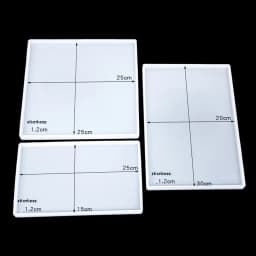 Super Big Rectangle Square Coaster Silicone Mold Large Fluid Arts Coaster Making Epoxy Resin Mold Crafts Make Your Own Coaster