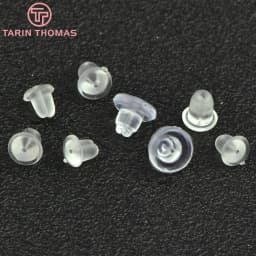 (4090) 100PCS 4x5MM 5x6MM White Rubber Earring Back Diy Jewelry Findings Accessories Wholesales