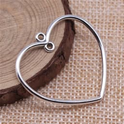 WYSIWYG 10pcs 32x35mm 6 Colors Hollow Heart Connector Charms Pendant For Jewelry Making DIY Jewelry Findings