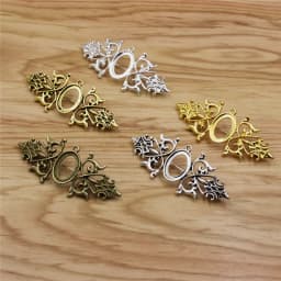 Onebeading Fit 13x18mm Vintage Oval Brooch Blank Setting Bezel Tray Base Cabochons For DIY Making Accessories 5Pcs K06231