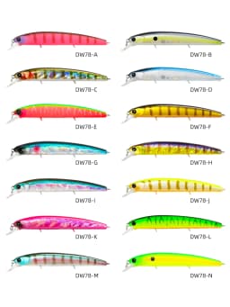 TSURINOYA Suspending Minnow Fishing Lure DW78 92mm 9g Long Casting Pike 3 Hooks Hard Bait Crank Bait Wobbler Jerkbait
