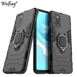 For OnePlus 8T Case Armor Magnetic Suction Stand Full Edge Back Cover For OnePlus 8T Case Cover For OnePlus 8T One Plus 8T 6.55"