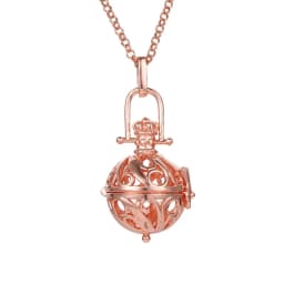 New Mexico Chime Music Ball Caller 4 Colors Owl Pendant Vintage Pregnancy Aroma Necklace Essential Oil Diffuser Lockets Jewelry