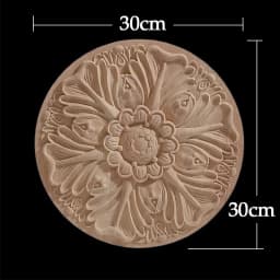 Round Flower Exquisite Carving Natural Wood Appliques Furniture Wooden Mouldings Vintage Unpainted Accessories Decoration Decal