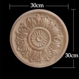 Round Flower Exquisite Carving Natural Wood Appliques Furniture Wooden Mouldings Vintage Unpainted Accessories Decoration Decal