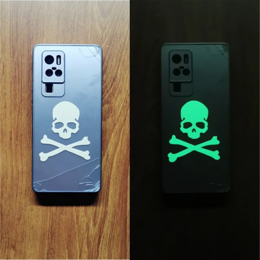 Car Stickers Hazard Warning Skulls Crossbones Reflective Decals For Rearview Mirrors Windshield Bumper Trunk Motorcycle