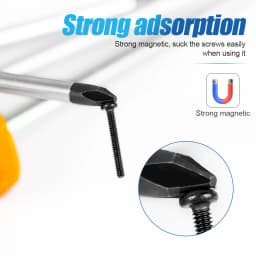 NINDEJIN 1pc electric magnetic screwdriver tools PH0 PH1 PH2 PH3 CR-V phillips screwdriver PP handle