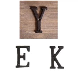 Metal Letters Numbers Cast Iron Decoration House Sign Doorplate DIY Cafe Wall CLH@8