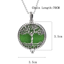 Tree of Life Aroma Diffuser Necklace Perfume Essential Oil Diffuser Aromatherapy Locket Pendant Necklace Fashion Jewelry