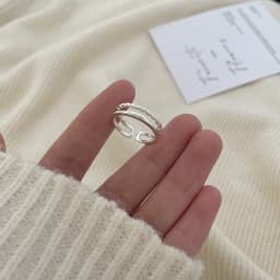 VENTFILLE 925 Sterling Silver Ring for Women Girl Gift Flower Bow Love Combination Ins Niche Jewelry Dropship Wholesale