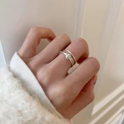 VENTFILLE 925 Sterling Silver Ring for Women Girl Gift Flower Bow Love Combination Ins Niche Jewelry Dropship Wholesale