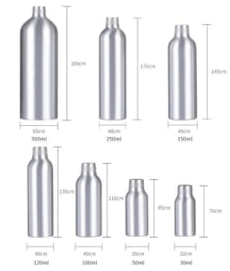 1pc 30-500ML Aluminum Bottle Empty Spray Bottles Pump Sprayer Fine Mist Spray Refillable Bottles Water Spray Bottle Sprinkler