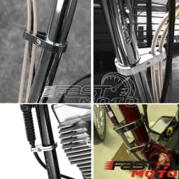 1" 25mm 1-1/4" 32mm Motorcycle Frame Handlebar Clutch Cable Brake Line Clamp Fixed Clips Wiring Support Adapter for Harley