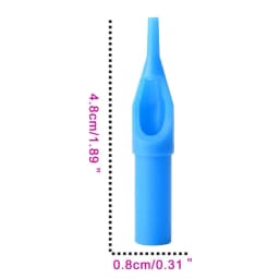 50Pcs Blue Sterilized Disposable Tattoo Machine Gun Nozzle Tips Plastics Needle Tube For Tattoo Machine Gun Needle Ink Cup Kits