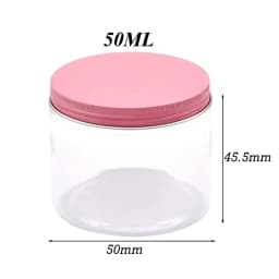20Pcs 30/50/60/80/120/150ml Storage Jars With Lids Aluminum Round Canister Empty Plastic Cosmetic Jars Food Travel Bottle Pot