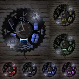Hairdressing Tools Barber Shop Wall Clock Hair Salon Decor Color Changing Contemporary Hairdressing Watch Gift For Hairdressers