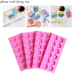 Silicone World Silicone Lollipop Molds Chocolate and Candy Molds Cake Mold Variety Shapes Cake Decorating Form Silicone Bakeware