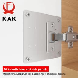 KAK Stainless Steel Cabinet Hinge Repair Plate 1-8 Pack Door Hinge Mounted Plate with Screws Furniture Hardware Accessories