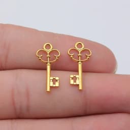 WYSIWYG 20pcs 10x23mm 4 Colors Trendy Key Charms Pendants For Jewelry Making DIY Jewelry Findings Jewelry Accessories