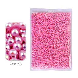 Bulk Wholesale 2-10mm Imitation Pearls Ivory White AB Multi Colors Half Round Flat Back Bead ABS Plastic Glitters DIY Nail Art