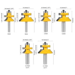 YUSUN 2PCS Stile&Rail Assembles Router Bit Woodworking Milling Cutter For Wood Tools
