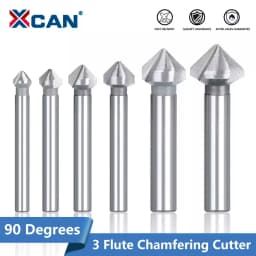XCAN Countersink Drill Bit 4.5-50mm High Speed Steel 3 Flute 90 Degrees Chamfering Cutter Wood Metal Hole Drilling Tool