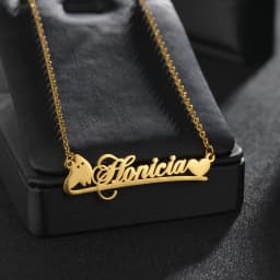 Atoztide New Custom Name Necklaces Personalized Fashion Stainless Steel Bottom Decoration Pendant Heart Letter for Women Jewelry