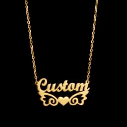 Atoztide New Custom Name Necklaces Personalized Fashion Stainless Steel Bottom Decoration Pendant Heart Letter for Women Jewelry