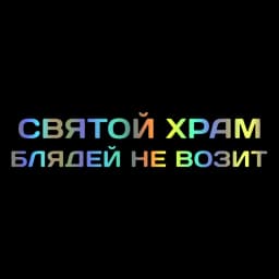 Vinyl Decal святой храм блядей не возит Car Sticker Waterproof Auto Decors on Car Body Bumper Rear Window
