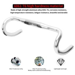 UNO Racing Handlebar Aluminum Road Bike Handlebar 25.4/31.8mm Road Bicycl Drop Bar 380/400/420/440mm Bicycle Steering Wheel