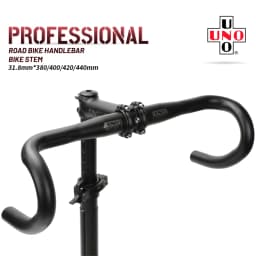 UNO Racing Handlebar Aluminum Road Bike Handlebar 25.4/31.8mm Road Bicycl Drop Bar 380/400/420/440mm Bicycle Steering Wheel