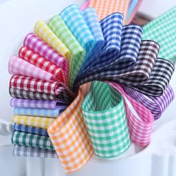 5Yards/Roll Plaid Ribbons Grosgrain Ribbon Gift Wrapping Polyester Ribbon Handmade DIY Bow Wedding Party Home Decor
