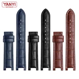 Top Layer Cowhide Genuine Leather Bracelet for GC 22*13mm 20*11mm Notched Watch Strap Senior Watchband Wristwatches Band Screw