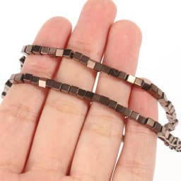 Wholesale Matte 18K Rose Gold Silver Color Hematite Beads Natural Stone for Jewelry Making Loose Spacer Square Beads DIY