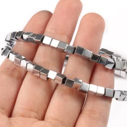 Wholesale Matte 18K Rose Gold Silver Color Hematite Beads Natural Stone for Jewelry Making Loose Spacer Square Beads DIY