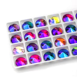 3200 Color AB Sew On Rivoli Rhinestone Round Beads Glass Crystal FlatBack Sewing Stone For Wedding Dress DIY Fix Cloth
